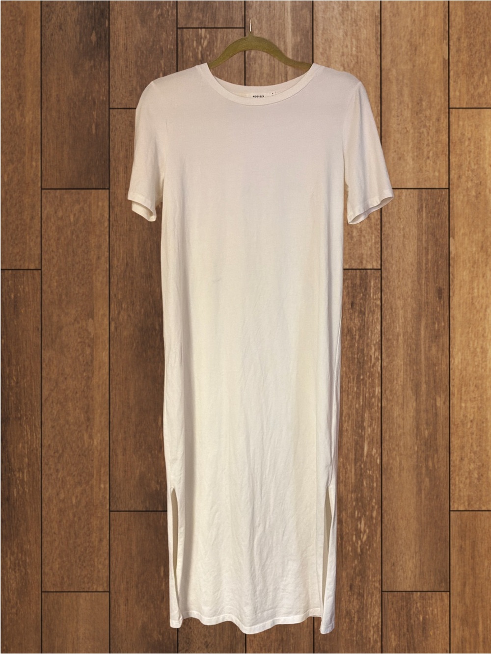 Mod Ref T-Shirt Midi Dress Side Slits NEW SMALL